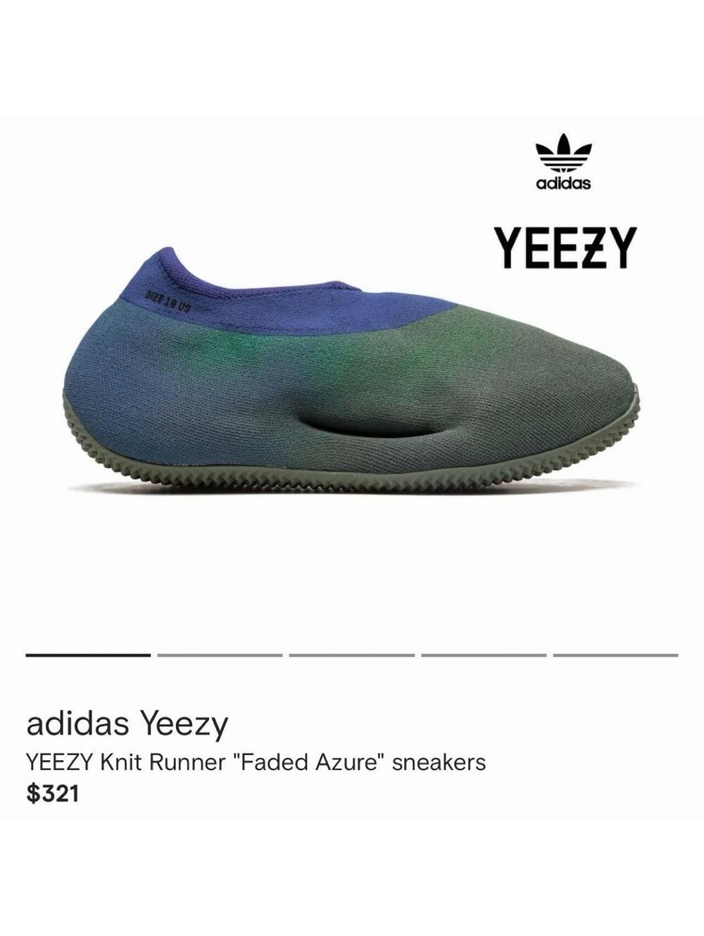 Adidas Yeezy Knit Runner "Faded Azure"